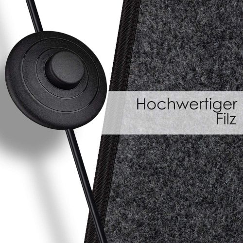  Kesser Heizmatte, Fussheizung, Heizteppich mit 1 Heizstufe bequemer Fussschalter, elektrisch, Heizleistung: 75 Watt, 60 x 40 cm, | Fusswarmer fuer Wohnwagen, Zuhause und Buero, Anthraz