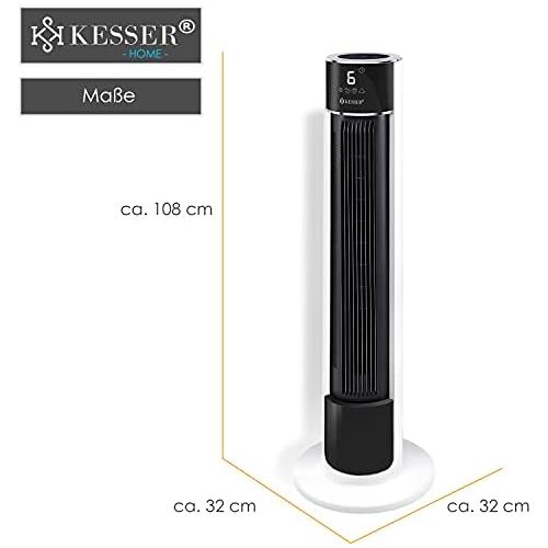  [아마존베스트]Kesser Tower Fan Remote Control Fan LED Display Pedestal Fan Air Conditioner, black