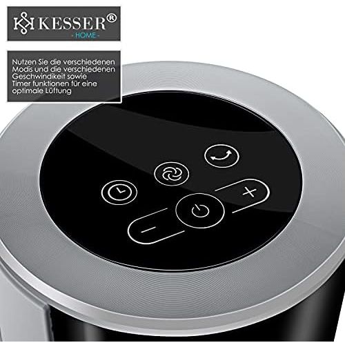  [아마존베스트]Kesser Tower Fan Remote Control Fan LED Display Pedestal Fan Air Conditioner, black