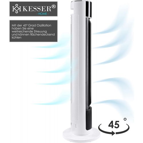  [아마존베스트]Kesser Tower Fan Remote Control Fan LED Display Pedestal Fan Air Conditioner, black