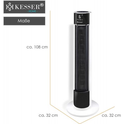  [아마존베스트]Kesser Tower Fan Remote Control Fan LED Display Pedestal Fan Air Conditioner, black