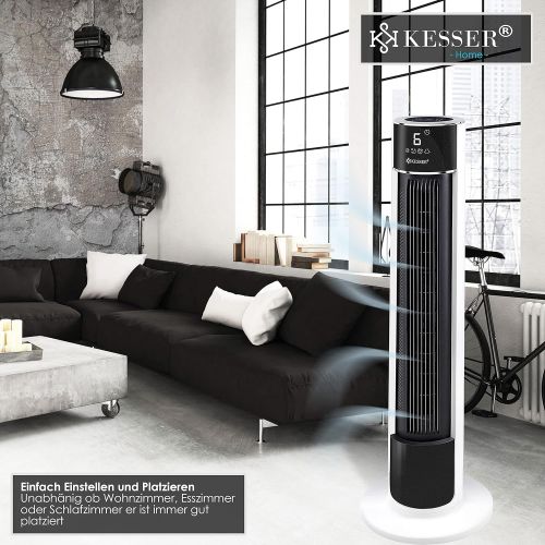  [아마존베스트]Kesser Tower Fan Remote Control Fan LED Display Pedestal Fan Air Conditioner, black