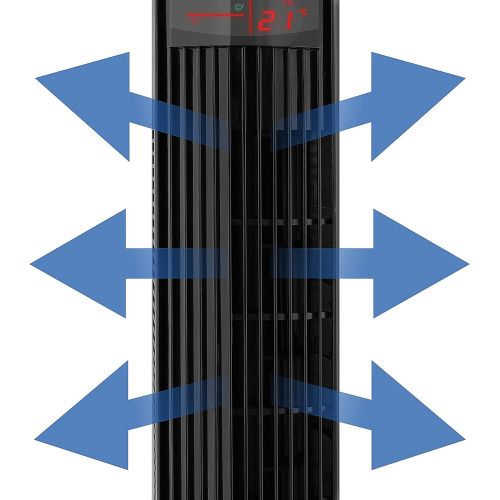  [아마존베스트]Kesser Tower Fan with Remote Control 120cm Oscillation 55 W LED Display Fan with 3 Speeds + Timer up to 12 Hours + 3 Operating Modes + 90° Oscillating Tower Fan