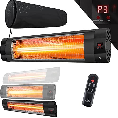  [아마존베스트]KESSER Infrared Heater 2500 Watt Radiant Heater Patio Heater with Remote Control, Wall Mount, Power: 2500 W with Remote Control