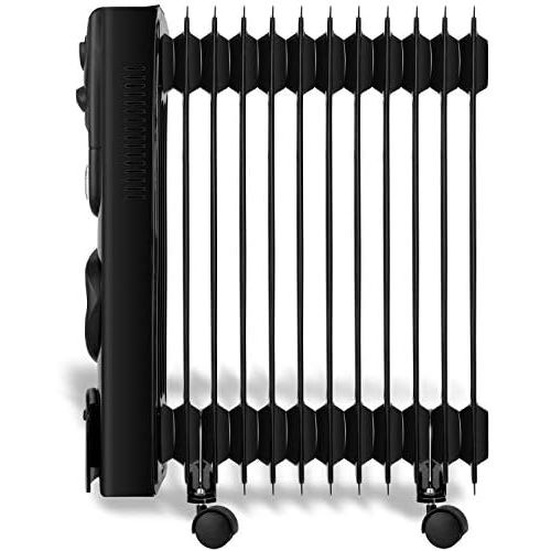  Kesser Oil Radiator Electric Heater 2500 W Oil Radiator Mobile Timer Fan Automatic Shut Off Variable Temperature Control Overheating Protection