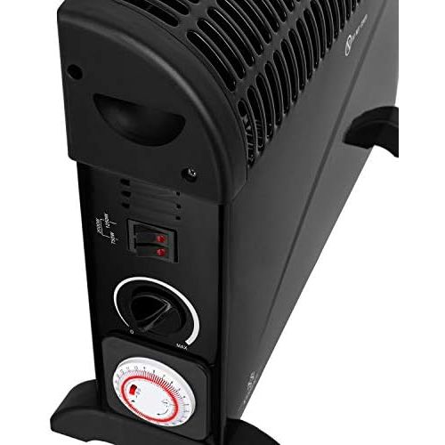  KESSER Convector 2000 Watt Heater 24 Hour Timer with Frost Guard Continuous Thermo Control Turbo Heater 3 Levels Support Grooves, black