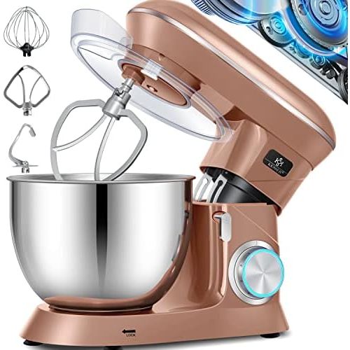  KESSER KM 2000 Food Processor Kneading and Mixing Function 7.6 L Stainless Steel Bowl 1400 W Multifunctional Includes Mixing Attachment, Dough Hook, Whisk, Splash Guard, Dough Mac