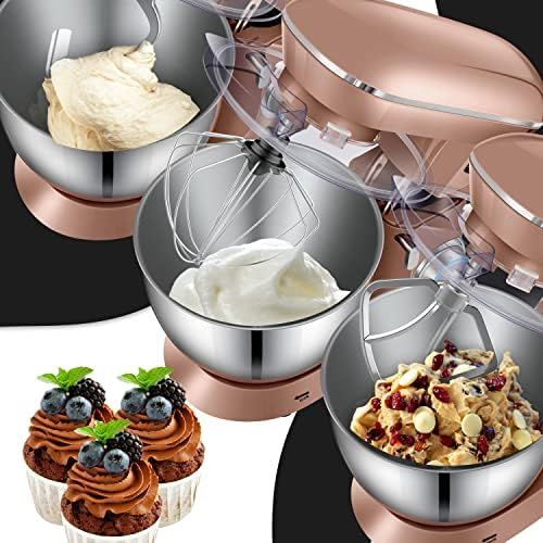  KESSER KM 2000 Food Processor Kneading and Mixing Function 7.6 L Stainless Steel Bowl 1400 W Multifunctional Includes Mixing Attachment, Dough Hook, Whisk, Splash Guard, Dough Mac