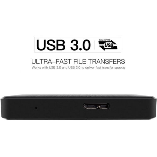  [아마존 핫딜] KESU 2.5 500GB Ultra Slim Portable External Hard Drive USB3.0 HDD Storage Compatible for PC, Desktop, Laptop, Xbox One, Xbox 360, PS4(Black)