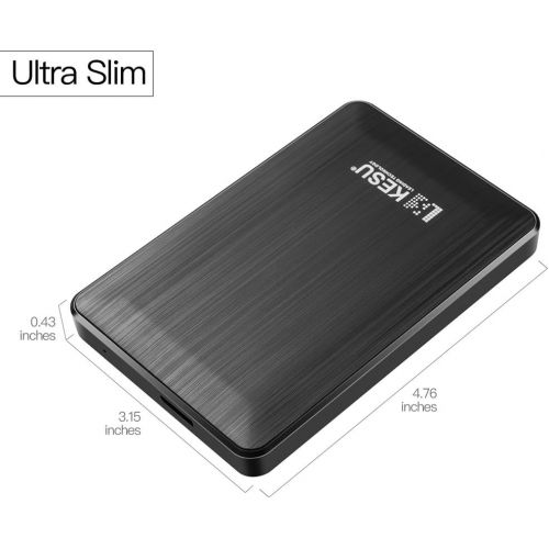  [아마존 핫딜] KESU 2.5 500GB Ultra Slim Portable External Hard Drive USB3.0 HDD Storage Compatible for PC, Desktop, Laptop, Xbox One, Xbox 360, PS4(Black)