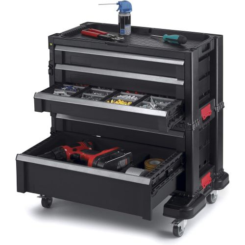  Keter 240762 5 Drawer Modular Garage & Tool Organizer, Black