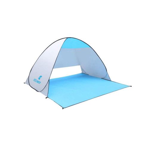  KEUMER Beach Tent Beach Umbrella Outdoor Sun Shelter Cabana Automatic Pop Up UPF 50+ Sun Shade Portable Camping Fishing Hiking Canopy Easy Setup Windproof 1-3 Person