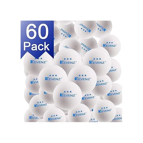  KEVENZ 3 Star Ping Pong Balls, 40+mm Advanced Table Tennis Balls, Bulk Outdoor and Indoor Ping-Pong Balls for Training, Competition and More, White