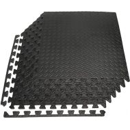 KEVENZ Foam Flooring Tiles, EVA Gym Mat for Workout, Pack of 6 Puzzle Exercise Mat for Exercise and Fitness Equipment, Interlocking Foam Floor Tiles, 1/2