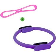 KEVENZ Fitness Circles, with 1 Pilates Ring and 1 Exercise Bands (15 inch, 20 lbs)