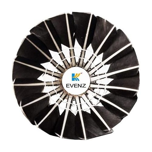  KEVENZ 12-Pack Goose Feather Badminton Shuttlecocks with Great Stability and Durability, High Speed Badminton Birdies Balls (Black)