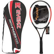 KEVENZ Tennis Racket with Carrying Bag, Professional Training Tennis Racquet for Women, Men and Adults, Lightweight and Shock Proof, Orange