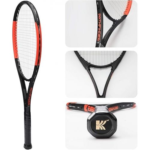  KEVENZ Tennis Racket with Carrying Bag, Professional Training Tennis Racquet for Women, Men and Adults, Lightweight and Shock Proof, Orange