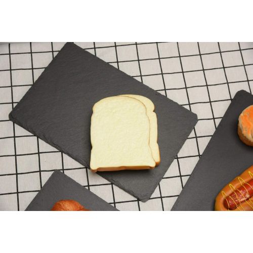  [아마존베스트]KEVLANG 3 pack-12x 8 Slate Cheese Boards with Natural Cut Edges. Perfect Slate Serving Tray for Cheese,Cupcakes,Fruits,Snacks,Biscuits,Steak,Bacon,Sushi