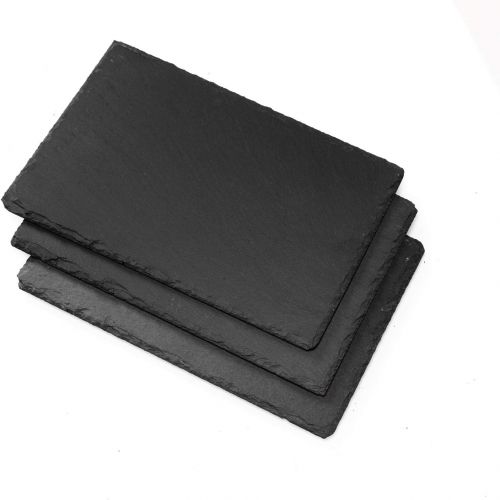  [아마존베스트]KEVLANG 3 pack-12x 8 Slate Cheese Boards with Natural Cut Edges. Perfect Slate Serving Tray for Cheese,Cupcakes,Fruits,Snacks,Biscuits,Steak,Bacon,Sushi