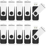 KEXIN 100 Pieces 1GB USB Flash Drive Bulk Flash Drive 1 GB Thumb Drive Bulk USB Drives 1G USB Stick Swivel Drive 100 Pack USB 2.0 (1G, 100PCS, Black)