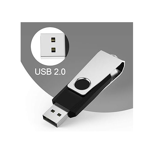  KEXIN 100 Pieces 1GB USB Flash Drive Bulk Flash Drive 1 GB Thumb Drive Bulk USB Drives 1G USB Stick Swivel Drive 100 Pack USB 2.0 (1G, 100PCS, Black)
