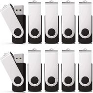 KEXIN 100 Pack 8 GB Flash Drive Bulk USB Flash Drive Thumb Drive Bundle USB Flash Drives Swivel Design Memory Stick USB 2.0 Black