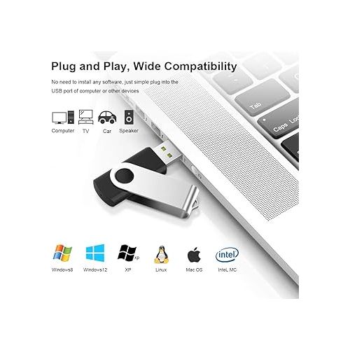 KEXIN 100 Pack 4GB Flash Drive USB Bulk USB Flash Drive Thumb Drive USB Drive 4 GB Flash Drives Memory Stick Pen Drive for Data Storage and Sharing, Black