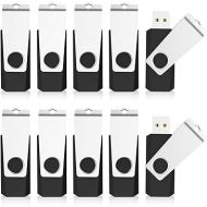 KEXIN 16GB USB Drive Bulk 50 Pack Flash Drive 16 GB USB Drive Thumb Drive Bulk Flash Drive Pack Swivel USB 2.0 (16GB, 50PCS, Black)