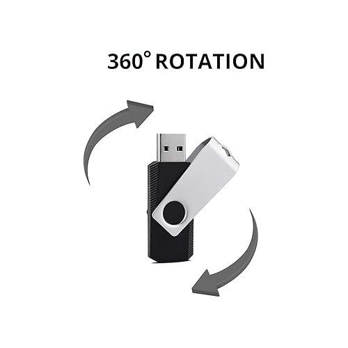  KEXIN 16GB USB Flash Drive Bulk 100 Pack 16 GB Flash Drive Thumb Drive 16G USB Stick Bulk Jump Drive Swivel Drive USB 2.0 (Without Logo)