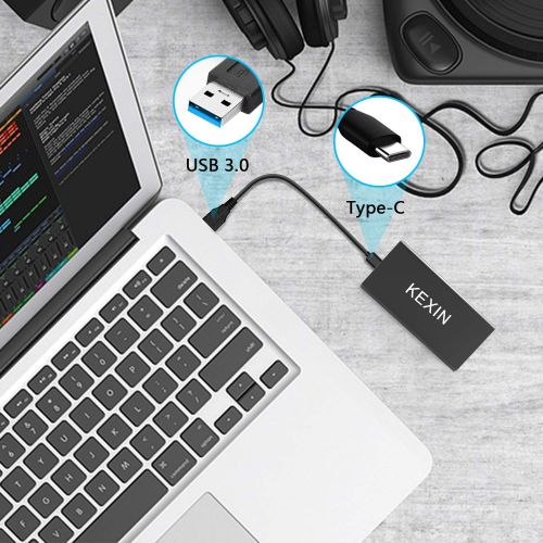  [아마존 핫딜] KEXIN 1TB SSD Drive External SSD Read/Write Up to 540MB/s Portable Solid State Drive - USB-C, USB 3.1, X1 Pro Black