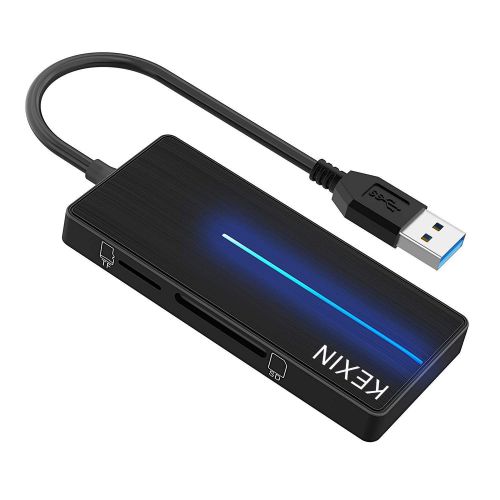  [아마존 핫딜]  [아마존핫딜]KEXIN USB Hub, Ultra Slim Extra Leich 5-in-1 USB Hubs mit 3 USB 3.0-Ports und SD/TF Kartenleser Datenuebertragung mit 5 GBit/s Geschenk fuer PC, Tablet, Windows, Mac OS, Linux (Schwa