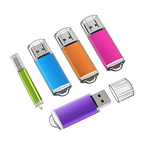  [아마존 핫딜]  [아마존핫딜]KEXIN USB Stick, 5 Bunt USB-Stick 4GB Stueck Speicherstick 2.0 Mini Flash-Laufwerk Memory Sticks mit Kappe (Blau, Lila, Hot-Pink,Gruen, Orange) (4GB*5PCS)