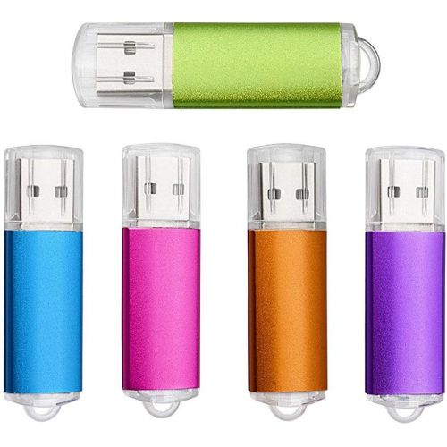  [아마존 핫딜]  [아마존핫딜]KEXIN USB Stick, 5 Bunt USB-Stick 4GB Stueck Speicherstick 2.0 Mini Flash-Laufwerk Memory Sticks mit Kappe (Blau, Lila, Hot-Pink,Gruen, Orange) (4GB*5PCS)