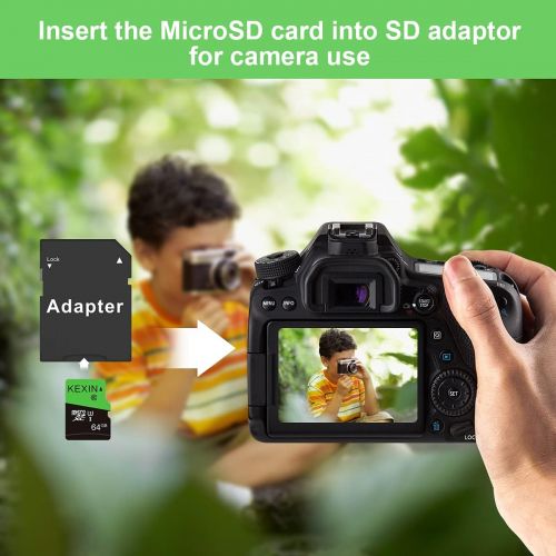  KEXIN 64GB Micro SD Card Class 10, U3, MicroSDXC UHS-I C10 Full HD & 4K UHD Memory Card, High Speed Flash TF Card, 3 Pack