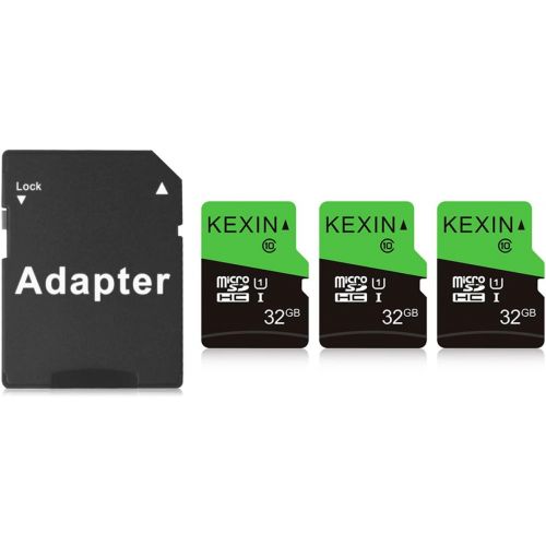  KEXIN 3 Pack 32GB Micro SD Card Memory Card MicroSDHC UHS-I Memory Cards Class 10 High Speed Card, C10, U1, 32 GB 3 Pack