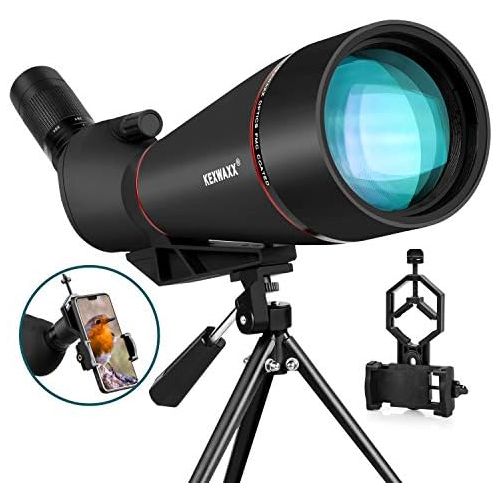  [아마존베스트]KEXWAXX Bird Watching Spotting Scope 100mm 25-75X with Tripod Phone Adapter Waterproof Shockproof Anti-Fog BAK4 FMC Monocular Telescope Black