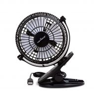 KEYNICE USB Desk Fan, 4 Inch Table Fans, Mini Clip on Fan, Portable Cooling Fan with 2 Speed, USB Powered Stroller Fan, 360° Rotate USB Fan, Personal Quiet Electric Fan for Home Of