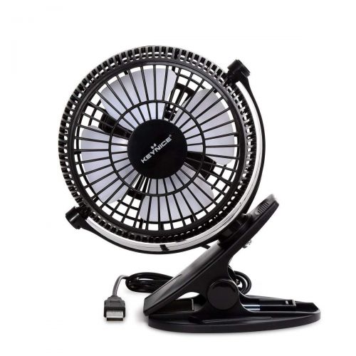  KEYNICE USB Desk Fan, 4 Inch Table Fans, Mini Clip on Fan, Portable Cooling Fan with 2 Speed, USB Powered Stroller Fan, 360° Rotate USB Fan, Personal Quiet Electric Fan for Home Of