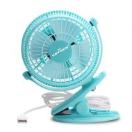 KEYNICE USB Desk Fan, 4 Inch Table Fans, Mini Clip on Fan, Portable Cooling Fan with 2 Speed, USB Powered Stroller Fan, 360° Rotate USB Fan, Personal Quiet Electric Fan for Home Of