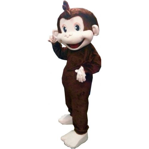  KF CURIOUS GEORGE MASCOT COSTUME BROWN MONKEY PARTY ADULT HALLOWEEN COSPLAY CHARACTER