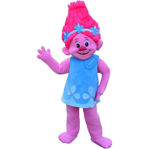  KF Poppy Troll Mascot Costume Adult Character Trolls