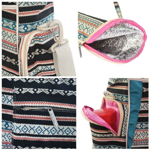  KF baby KF Baby Bohemian Diaper Bag Value Set, Crossbody Strap, Stroller Hooks, More