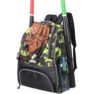 Baseball Bag, Softball Bag with Shoes Compartment Bat Backpack for Baseball, T-Ball Bat, Glove Holder, Helmet, Caps, Teeball Equipment Gear