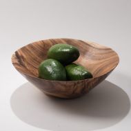 KGWoodArt handmade decorative acacia wood bowl. fruit bowl. serving bowl. wooden centerpiece bowl. wood tableware. housewarming gift for first home.