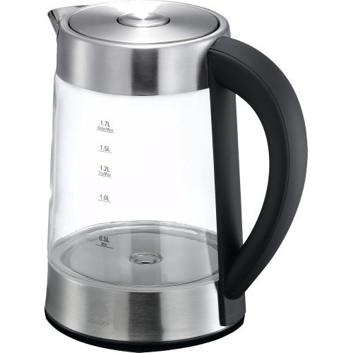  KHAPP 2 IN 1 Teekocher und Wasserkocher elektrisch in Silber,1,7 Liter, Teekocher mit Temperatureinstellung 2200 Watt, Tea Maker