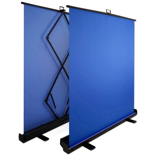  KHOMO GEAR Extra-Large Pull-Up Backdrop Screen (Chroma Blue, 62 x 77