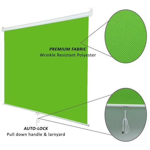  KHOMO GEAR Pull Down Backdrop (Chroma Green, 84 x 84