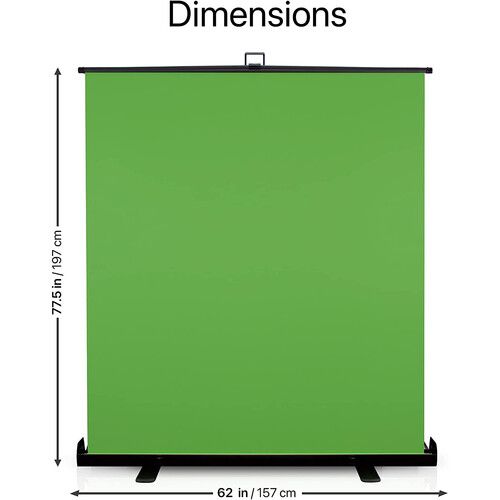  KHOMO GEAR Collapsible Screen with Auto-Locking Frame (Chroma Green, 62 x 77