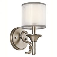 KICHLER Kichler 45281AP Lacey Wall Sconce 1-Light, Antique Pewter